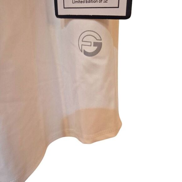 Foray Golf Women's White & Navy Nylon/Spandex Core Sleeveless Polo Shirt NEW - Picture 4 of 14